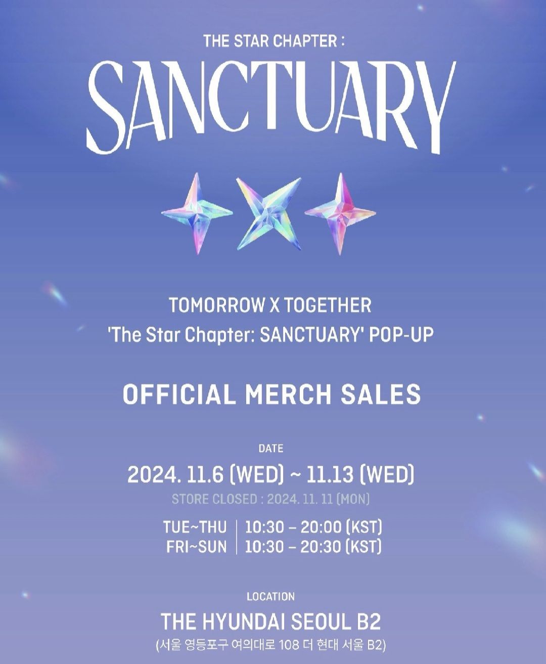 TOMORROW X TOGETHER “The Star Chapter: SANCTUARY” POP-UP